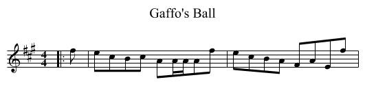 Gaffo's Ball - staff notation