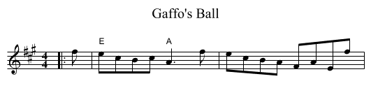 Gaffo's Ball - staff notation