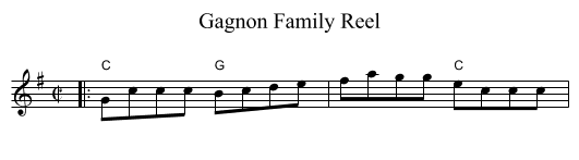 Gagnon Family Reel - staff notation