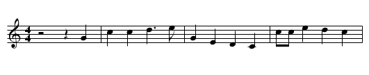 Gairdener Child - staff notation