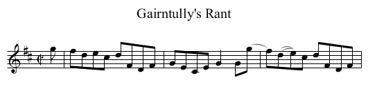 Gairntully's Rant - staff notation
