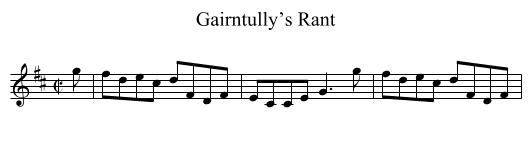 Gairntully’s Rant - staff notation