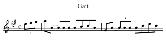 Gait - staff notation
