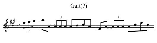 Gait(?) - staff notation