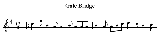 Gale Bridge - staff notation