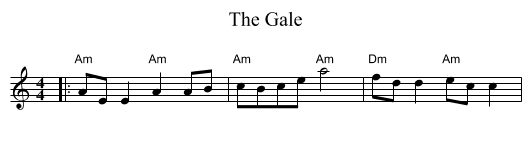 Gale, The  - staff notation