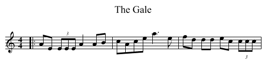 Gale, The  - staff notation