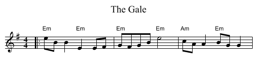 Gale, The  - staff notation