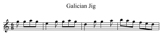 Galician Jig - staff notation