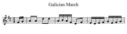 Galician March - staff notation