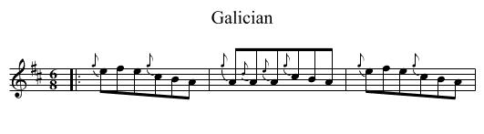 Galician - staff notation