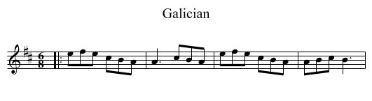 Galician - staff notation