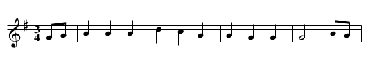 Gallant and Gay - staff notation