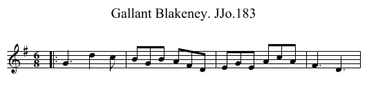 Gallant Blakeney. JJo.183 - staff notation