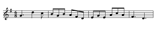 Gallant Blakeney - staff notation