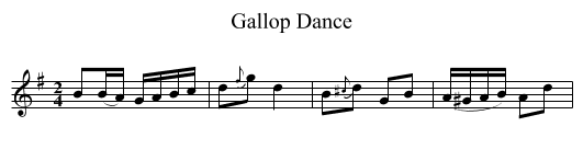 Gallop Dance - staff notation