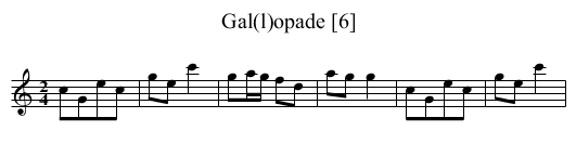 Gal(l)opade [6] - staff notation