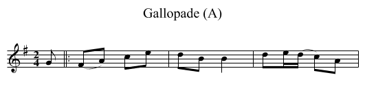 Gallopade (A) - staff notation