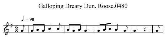 Galloping Dreary Dun. Roose.0480 - staff notation