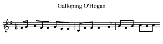 Galloping O'Hogan - staff notation