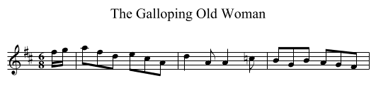 Galloping Old Woman, The - staff notation