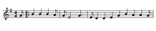 Galloway House - staff notation