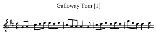 Galloway Tom [1] - staff notation