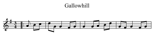 Gallowhill - staff notation