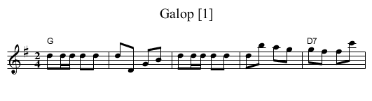 Galop [1] - staff notation