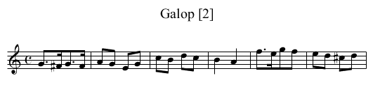 Galop [2] - staff notation