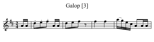 Galop [3] - staff notation