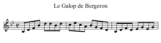 Galop de Bergeron, Le - staff notation