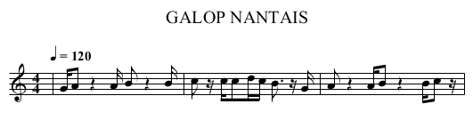 GALOP NANTAIS - staff notation