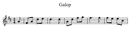 Galop - staff notation