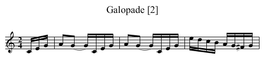 Galopade [2] - staff notation