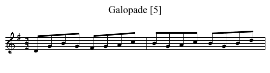 Galopade [5] - staff notation