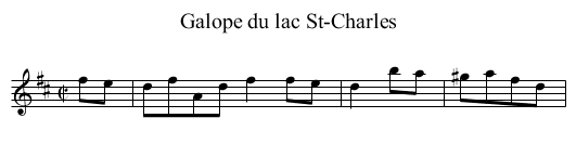 Galope du lac St-Charles - staff notation