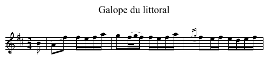 Galope du littoral - staff notation