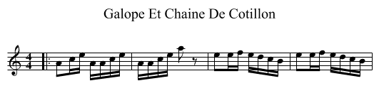 Galope Et Chaine De Cotillon - staff notation