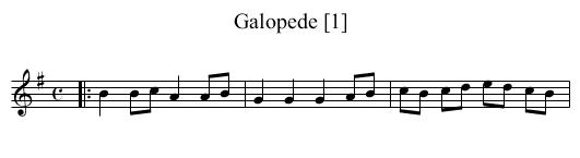 Galopede [1] - staff notation