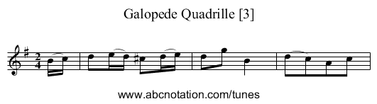 Galopede Quadrille [3] - staff notation