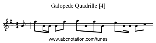 Galopede Quadrille [4] - staff notation
