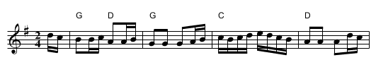 Galopede (Yarmouth Reel) - staff notation