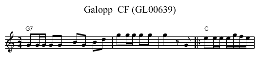 Galopp  CF (GL00639) - staff notation