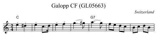 Galopp CF (GL05663) - staff notation