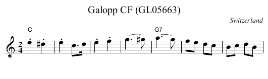 Galopp CF (GL05663) - staff notation