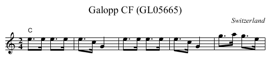 Galopp CF (GL05665) - staff notation