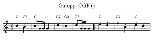 Galopp  CGF () - staff notation