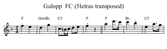 Galopp  FC (5letras transposed) - staff notation