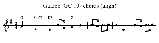 Galopp  GC 10- chords (align) - staff notation